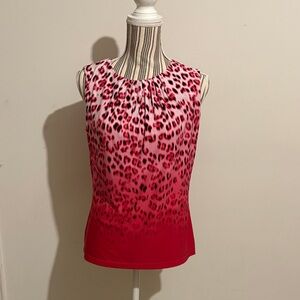 Calvin Klein pink and black leopard top size small